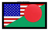 USA American Bangladesh World Country Flag Vinyl Sticker Decal 3.75" - OwnTheAvenue