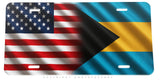 USA American Bahamas Flag Wavey Style Auto License Plate - OwnTheAvenue