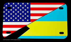 USA American Bahamas Bahaman World Country Flag Motorcycle Metal License Plate - OwnTheAvenue