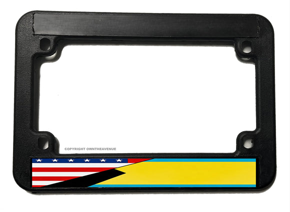 USA American Bahamas World Country Flag Motorcycle License Plate Frame - OwnTheAvenue