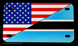 USA American Batswana World Country Flag Motorcycle Metal License Plate - OwnTheAvenue