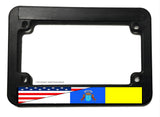 USA American Canary Islands World Country Flag Motorcycle License Plate Frame