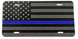 Support Police Vintage Grunge Style USA American Flag License Plate - OwnTheAvenue