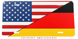 German Germany USA American World Country Flag V01 Metal License Plate