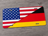 German Germany USA American World Country Flag V01 Metal License Plate