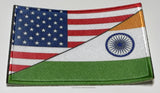 India USA American World Country Flag Iron On Patch