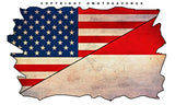 2Pcs Indonesia USA American Vintage Style Distressed V01 Flags Vinyl Sticker Decals - OwnTheAvenue