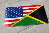 USA Jamaica Jamaican Flag Auto Metal License Plate