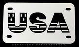 USA American Flag Black Art V01 Motorcycle Metal License Plate - OwnTheAvenue