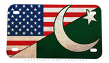 USA Pakistan Flag Rustic Style Motorcycle License Plate - OwnTheAvenue