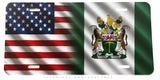 USA American Rhodesia Flag Wavey Style Auto License Plate - OwnTheAvenue