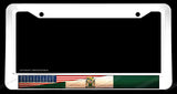 Rhodesia Rhodesian USA American Flag Vintage Style License Plate Frame - OwnTheAvenue