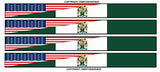 x4 Racing Stripes USA American Rhodesia Rhodesian Flag Sticker Decals - OwnTheAvenue