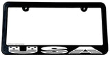 USA America Pro American Flag Patriot White Art Slim License Plate Frame - OwnTheAvenue