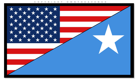 Somalia USA American World Country Flag Vinyl Sticker Decal 3.75