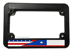 USA American Chile Chilean World Country Flag Motorcycle License Plate Frame - OwnTheAvenue