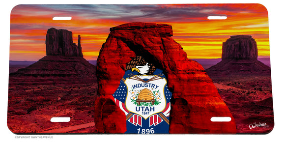 Utah Souvenir Monument Valley License Plate Cover