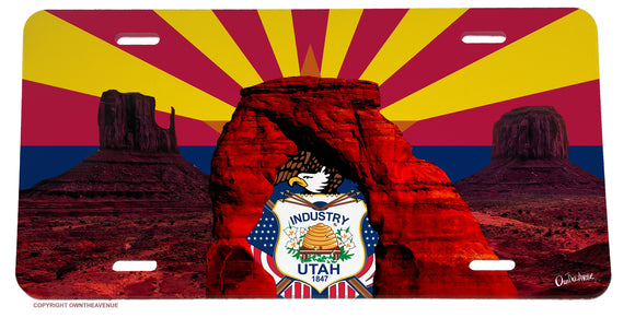 Arizona Utah Souvenir Monument Valley License Plate Cover - OwnTheAvenue