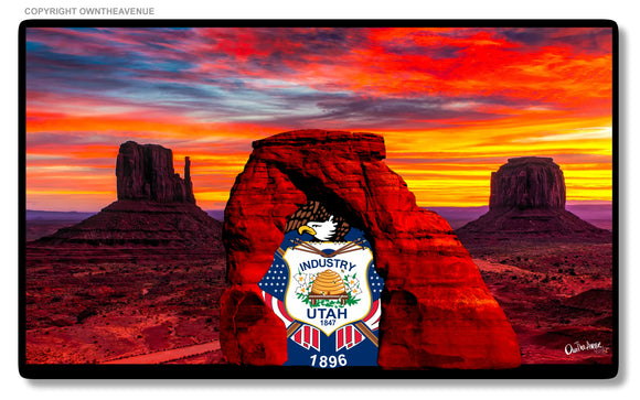 Utah Souvenir Monument Valley Car Truck Window Bumper Laptop Sticker Decal 3.5