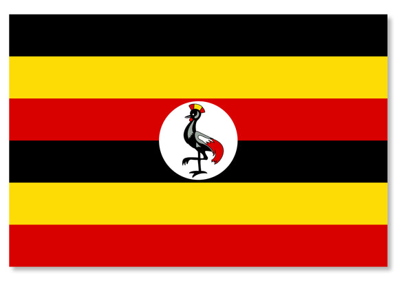 Uganda Ugandan World Country Flag Vinyl Sticker Decal 3.5