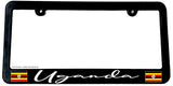 Uganda Ugandan World Country Flag Slim V01 License Plate Frame - OwnTheAvenue
