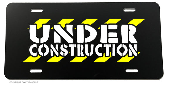 Under Construction JDM Racing Drifting Funny Joke Gag License Plate Cover - OwnTheAvenue