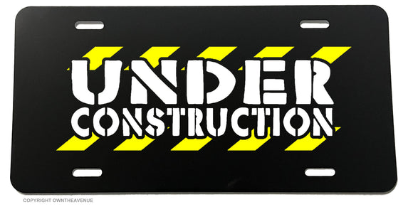 Under Construction JDM Racing Drifting Funny Joke Gag License Plate Cover