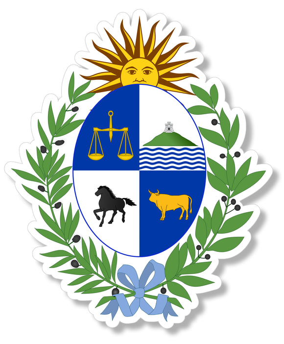 Uruguay Coat of Arms Car Truck Window Bumper Laptop Vinyl Sticker Decal 4