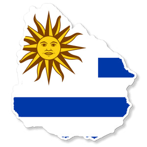 Uruguay Map Outline Flag Car Truck Window Bumper Laptop Vinyl Sticker Decal 4" - OwnTheAvenue
