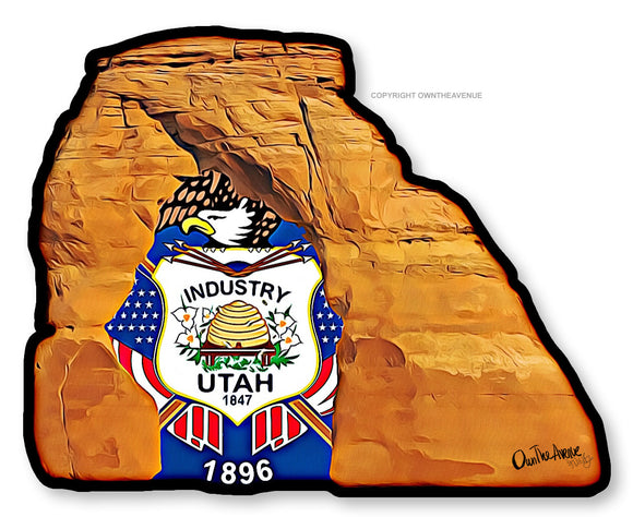 Utah Souvenir Arch Car Truck Window Bumper Laptop Sticker Decal 3.5