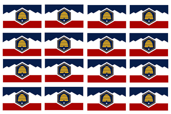 12Pcs Utah Flags Vinyl Sticker Decals - 2