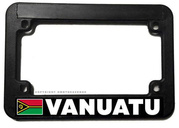 Vanuatu World Country Flag Motorcycle License Plate Frame - OwnTheAvenue