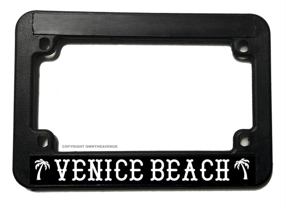 Venice Beach Palm Trees Motorcycle License Plate Frame