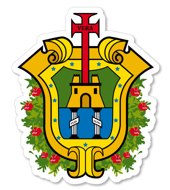 Veracruz Coat of Arms VE VER Veracruz COA Car Truck Window Bumper Sticker Decal - OwnTheAvenue