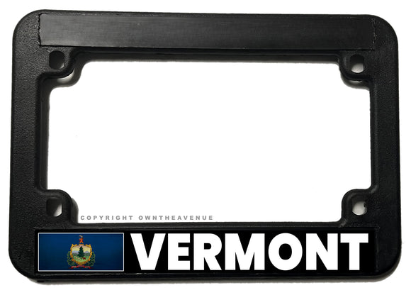 Vermont Flag Motorcycle License Plate Frame - OwnTheAvenue