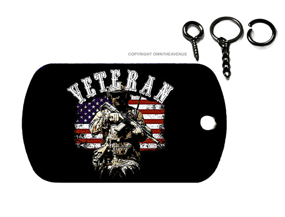 Veteran Soldier Military Army Support Love Keychain Necklace Tag - OwnTheAvenue