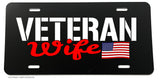 Veteran Wife USA American Flag Military Army License Plate Cover - OwnTheAvenue