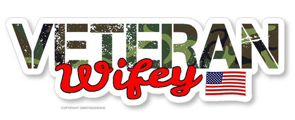 Veteran Wifey Military Patriotic America USA Car Truck Vinyl Sticker 5