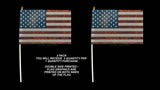 2 Pack USA American Flag / Flags Vintage Grunge Style 5.5" x 8.1" Inches Each