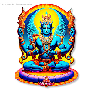 Vishnu Buddha Buddhism God Car Truck Window Bumper Laptop Vinyl Sticker Decal 4"