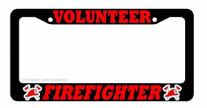Volunteer Firefighter Fire Fighter Car Truck Auto License Plate Frame - OwnTheAvenue