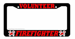 Volunteer Firefighter Fire Fighter Car Truck Auto License Plate Frame