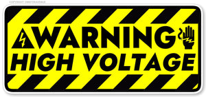 Caution Warning High Voltage Safety Danger Sticker Decal 4" Model V01
