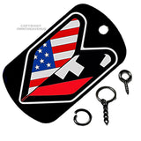 Wakaba Leaf USA American Amsterdam Flag JDM Racing Drifting Keychain Necklace Tag - OwnTheAvenue