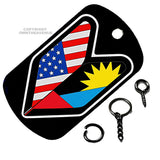 Wakaba Leaf USA American Antigua Flag JDM Racing Drift Keychain Necklace Tag - OwnTheAvenue