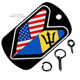 Wakaba Leaf USA American Barbados Flag JDM Racing Drift Keychain Necklace Tag - OwnTheAvenue