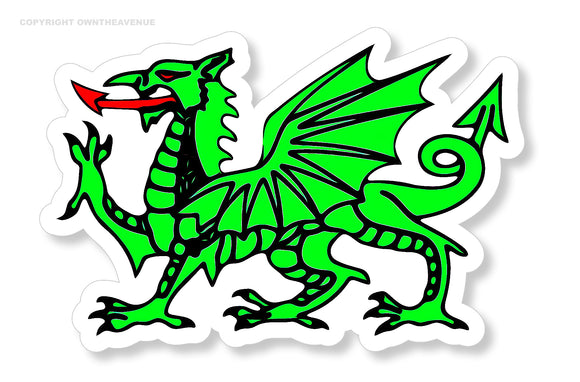 Wales Welsh Green Dragon Logo Flag Car Truck Window Bumper Vinyl Sticker Decal