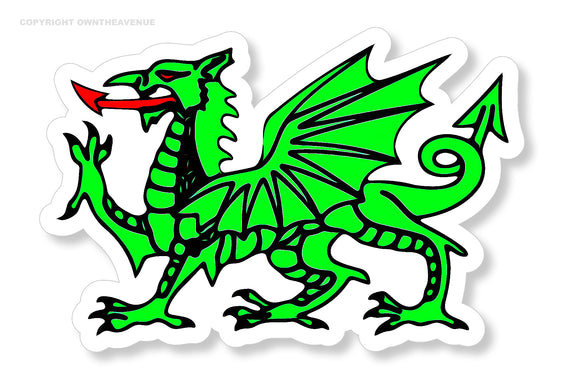 Wales Welsh Green Dragon Logo Flag Car Truck Window Bumper Vinyl Sticker Decal - OwnTheAvenue