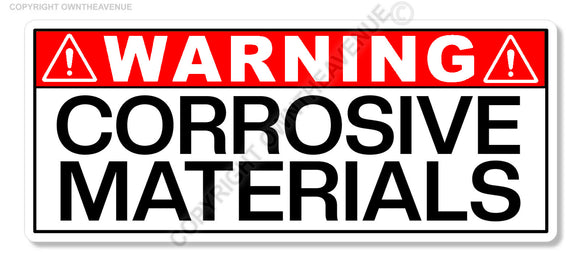 3Pcs Warning Danger Corrosive Materials Safety Sign Vinyl Sticker Decal 4