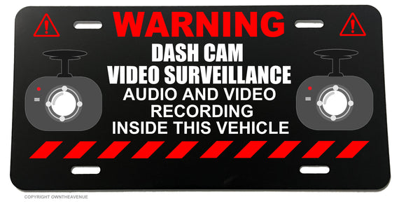 Notice Dashcam Ride Ridesharing Sharing Safety Caution License Plate Cover V03 - OwnTheAvenue